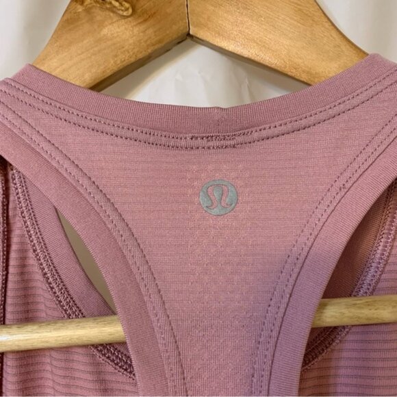 Lululemon Purple Pink Swiftly Tank Cinched Ruched Sides Size 2 - Picture 5 of 8